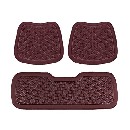 3D Decompression Car Seat Cushion Breathable and Comfortable Driver Seat Cushion Non-Slip Car Seat Pads for Car,Truck,SUV,Truck,Etc (Three-piece set, Wine red) - color: Wine Red, style: Three-piece set