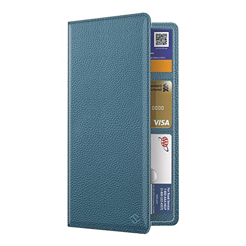 FINPAC Car Registration and Insurance Card Holder, Vehicle Glove Box Card Organizer Wallet Automobile Accessories for License - color: Ocean Blue
