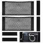 2 Pcs Universal Mesh Storage Pocket Bag, 9.8" x 23.6" Elastic Cargo Net Organizer with Hook & Loop Tape for Car SUV RV Camper and Home, High Capacity Wall Sticker Pouch for Trunk and Travel Storage