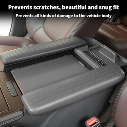 2PCS Center Console Armrest Side Cover for Toyota Sienna 2021-2026 Silicone Armrest Storage Box Side Cover Protector Compatible with LE/XLE/XSE/Woodland Edition/Limited/Platinum(Gray) - size: Center Console Armrest Side Cover