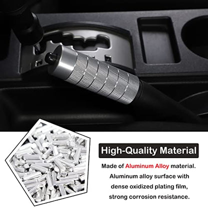 Aunginsy Car Handbrake Cover Compatible with Toyota FJ Cruiser 2007-2021+, Aluminum Handbrake Manual Handle Protector, Center Console Parking Hand Brake Grip Sleeve Lever Cover Trim Accessories - color: Silver