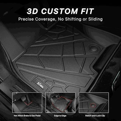 KARPAL Floor Mats for 2017-2025 Mazda CX5, All Weather TPE Custom Fit Floor Liners Car Mats Accessories, 1st & 2nd Row - style: 2017-2025 | For Mazda CX5 | 1st & 2nd Row