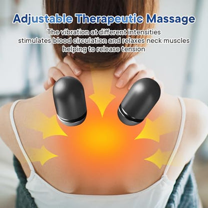 Electric Neck Massager Pillow for Pain Relief Deep Tissue, 3-in-1 Rechargeable Neck Cervical Traction Device with Heat, Massage, Electric Stretch, Ergonomic Neck Shoulder Relaxer