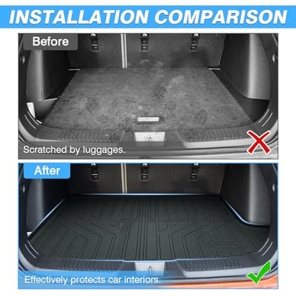 Powerty Trunk Mat for 2024 2025 2026 Chevrolet/Chevy Trax Accessories Cargo Mats TPE All Weather Cargo Liner Heavy-Duty Trunk Liners - size: For｜Chevrolet Trax｜24-26｜Cargo Mat