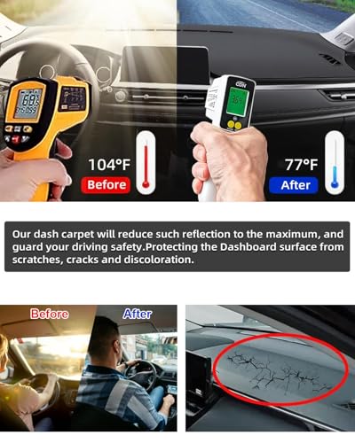 SKYLOTEC Dash Cover Custom Fit for Toyota Camry 2025 XV80 Dashboard Cover Mat Dash Pad Carpet Protector - size: 2025 Camry