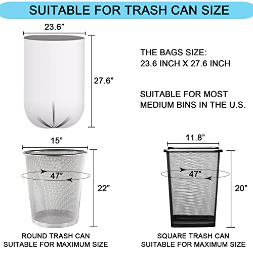 10 Gallon Trash Bags - 18 Micron Ultra Thick Strong Clear Medium Size Garbage Bin Liners for Office Kitchen, Fit 8-10 Gallon, 90 Count - size: 1 Count (Pack of 90)