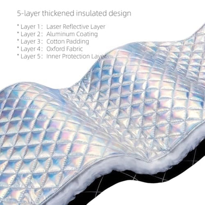 Foldable Windshield Sunshade for 2019-2026 Chevrolet Silverado 1500 / GMC Sierra 1500 | Heavy Duty Reflective Truck Sun Shade | UV Protection Heat Shield | Keeps Interior Cool & Protects Dashboard - size: for 2019-2026 GMC 1500/Chevrolet Silverado 1500