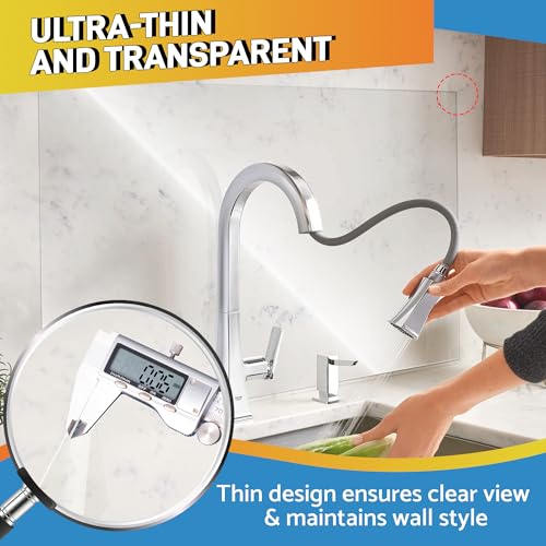 Clear Wall Protector, Electrostatic Wall Protective Film, Transparent Static Cling Plastic Stickers for Kitchen & Office from Bin, Chair Back, Furniture, Door, Dog, Cat 16.4 ft - size: 15.7inX16.4ft