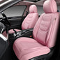 TIEHESYT Car Seat Covers , Breathable Leather Automotive Front and Rear Seat Covers, Car Seat Protectors, Compatible with Most Vehicles, SUV (Cute Pink, Front Pair) - color: Cute Pink, size: Front Pair Headrestless