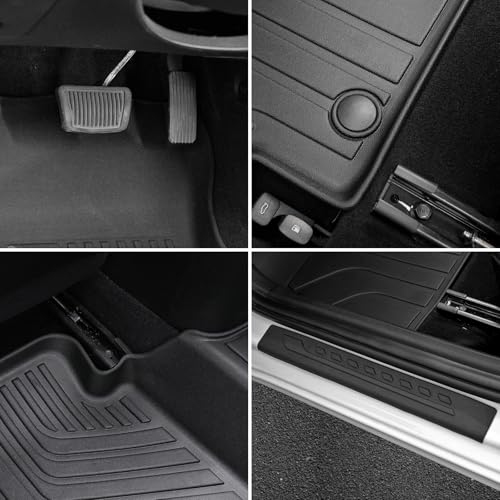 Floor Mats for 2021-2026 Hyundai Elantra (Not for Hybrid) & Elantra N, TPE All Weather Durable Floor Liners Door Sill Guards for Hyundai Elantra Gas Accessories