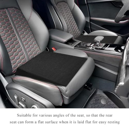 Sun Walker 2 PCS Auto Seat Wedge Leveling Cushion, Comfortable Ergonomic Backseat Wedge Booster for Fatigue Relief, Angled Design Rear Seat Leveling Mat for Cars Trucks SUVs