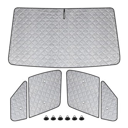 Windshield Sun Shade Customized for Mercedes Sprinter VS30 Van 2019-2026, 3PCS Foldable Car Windshield Cover Sun Protector for Front and Side Windows Reflect UV Privacy Protection - color: Front Window
