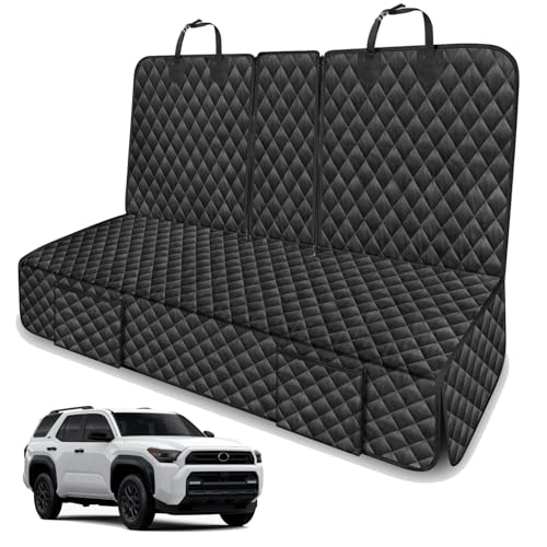 Dog Car Seat Cover for Back Seat Compatible with Toyota 4Runner 4-Runner Highlander Grand Highlander Accessories 2000-2025 2026, Waterproof & Non-Slip Car Pet Bench Rear Seat Covers
