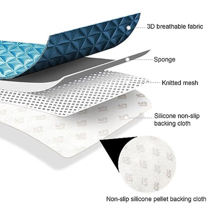 Decompression Car Seat Cushion Breathable and Comfortable Driver Seat for Relieves Sedentary Pain and Fatigue Driving Available for Office and Home Use Blue Single