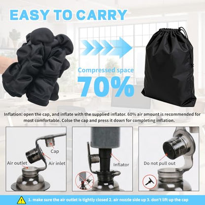 Sondor Travel Seat Cushion- Airplane seat Cushion for Long Flights, Inflatble seat for Office，Chairs,Car and Wheelchair.Portable and Ergonomically Designed Cushion.
