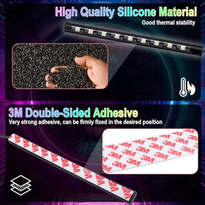 Car Interior Lights, 5V LED Strip Lights with USB Adapter, Ambient Car Lighting Kit, App & Remote Control Music Sync Color Change Strip Lights for SUVs & Trucks (48LED Beads) - color: USB Adapter(48LED Beads)