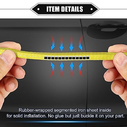 Car Door Edge Guard, 32.8ft U Shape Rubber Edge Trim Seal Strip Protector Universal for Car Truck ATV Boat Multifunctional No Glue PVC Iron Yellow - color: Yellow