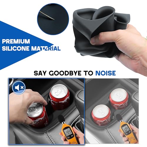 Cup Holder for Honda HRV/ZRV Accessories 2023 2024 2025 2026 Center Console Cup Holder Insert Silicone Cupholder Coaster Protector for HRV/ZRV Interior Black - size: for Honda HRV/ZRV 2023-2026