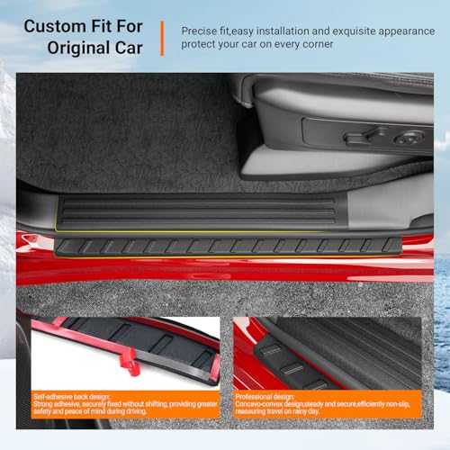 powoq 8Pcs Door Sill Protectors Compatible with 2019-2026 Dodge Ram 1500 Door Sill Guard Threshold Protector Entry Guard Replacement for 2019-2026 Dodge Ram 1500 Accessories - size: Compatible with 2019-2026 Dodge Ram 1500