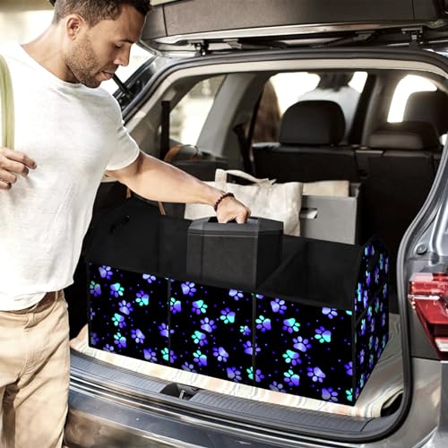 Galaxy Collapsible Trunk Organizer Automotive Storage Car Multicompartment Large Capacity - color: Galaxy