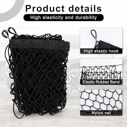 Amiss Cargo Net Stretchable, Car Exterior Accessories, Adjustable Elastic Trunk Storage Net with Hook for SUVs, Cars and Trucks (11.8"x 31.5") - size: 11.8×31.5 Inch