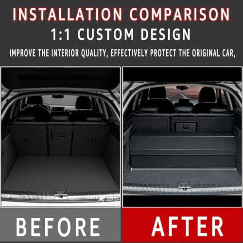 Collapsible Trunk Organizer for Cars, Custom Fit for Toyota Camry 2018-2025 Sedan, 30.7x11x11 Inches Foldable Car Storage Box with Suede Fabric, for Groceries, Sports, Travel & Emergency Kits