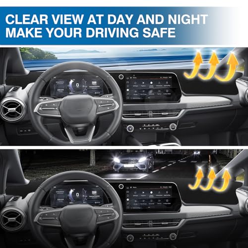 KUST Black Dash Cover for Chevy Equinox EV 2024 2025 2026 Polyester Dashboard Cover Left Hand Drving Dash Carpet Non-Slip Interior Accessories for Equinox Custom Fit Dash Mat - size: For Equinox EV 24-26
