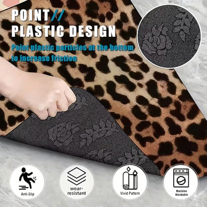 Universal Car Trunk Mat 29" x 39", Brown Leopard Print All Weather Durable Cargo Mat Protector for SUV, Truck, Van | Stylish Cargo Liner Cover Leopard Print Car Accessories - color: Brown Leopard Print