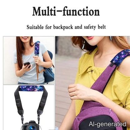 Dreaweet Galaxy Butterfly Seatbelt Covers for Women Soft Comfortable Car Seat Belt Cover Pad 2 Pcs Neoprene Seatbelt Cushion Universal Car Seat Shoulder Pads for Seat Belts - color: Galaxy Butterfly
