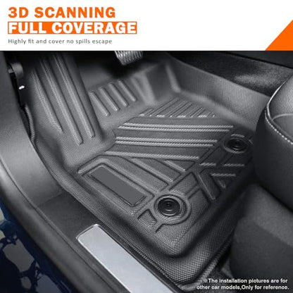 KUST Floor Mats for 2018-2024 Nissan Kicks All Weather Protection, TPE Rubber Car Mats Front Rear 2 Row Floor Liners for Kicks Accessories, Custom Fit Non-Slip High Edge - style: For │ Kicks 2018-2024 │ Floor Mats