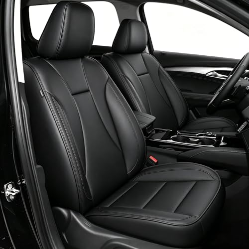 TTX LIGHTING Seat Covers for Buick Envision 2021-2026 Full Set 5 Seats Premium Waterproof Faux Leather Airbag Compatible Custom Fit Buick Envision Seat Covers Black - size: 14.Envision 2021-2026 5 Seat Full Set