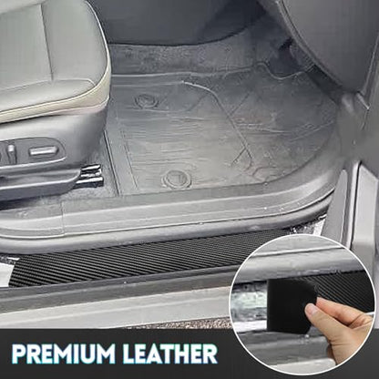 Compatible with Chevrolet 5Pcs Car Door Sill Protector,Thickened Carbon Fiber Leather Door Entry Edge Guard Sticker,Rear Bumper Protector Guard Anti-Scratch Strips Fit for Trax 2024 2025