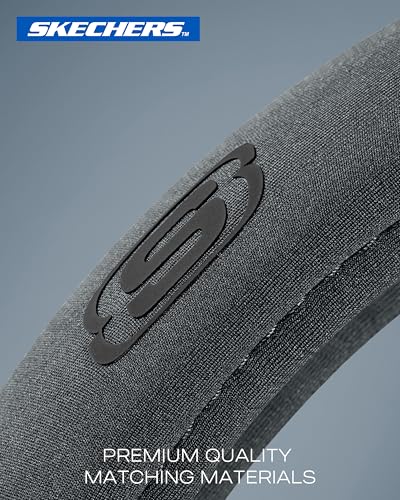 Skechers Steering Wheel Cover, Memory Foam Car Steering Wheel Covers,14.5-15inch Anti-Slip Safety Comfortable Design Universal Men Women Fits for 95% Truck,SUV,Cars(Grey) - color: Grey