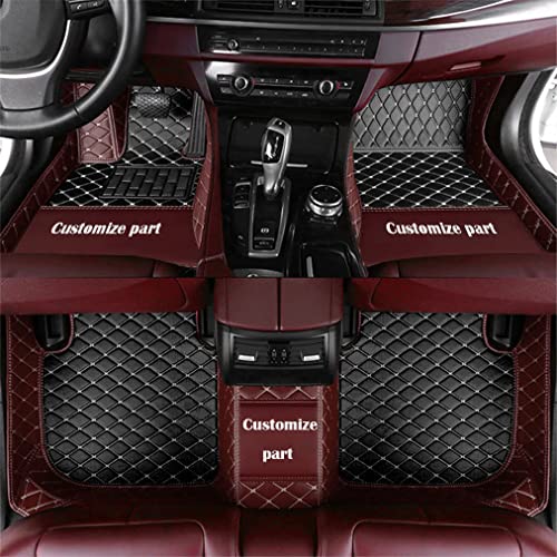 MELKEN Custom Fit Leather Car Floor Mats for 95% of Cars Full Coverage Floor Liners Car Mats (Black & Coffee) - color: Black & Coffee
