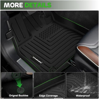 Floor Mats for 2023-2026 Honda Pilot Upgrade Trunk Mat with Backrest Mat All Weather Floor Liners TPE Rubber Cargo Liner Fit for 2026 Honda Pilot Anti-Slip Full Set Automobile Mats Accessories - size: for 2023-2026 Honda Pilot All Mats