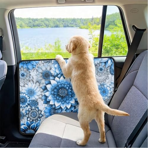 Boho Floral Dog Scratch Door Protector – Thickened & Stain-Resistant Door Panel Covers for Trucks, SUVs, Sedans, Protects from Dog Scratching - color: Boho Floral