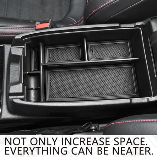 Center Console Organizer Compatible with Ford Escape 2020-2026/Bronco Sport 2021-2025 Accessories, Insert Armrest Box Secondary Storage Tray Black ABS Materials (Not for U725 2-Door)