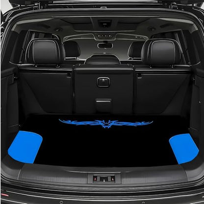 Universal Car Trunk Mat, All Weather Trunk Protection Cargo Liner, Stylish Vehicle Interior Accessories, Durable Cargo Mat Rear Trunk Line Suitable for Most Car (Fashion Blue Lines, 29" x 39") - color: Fashion Blue Lines
