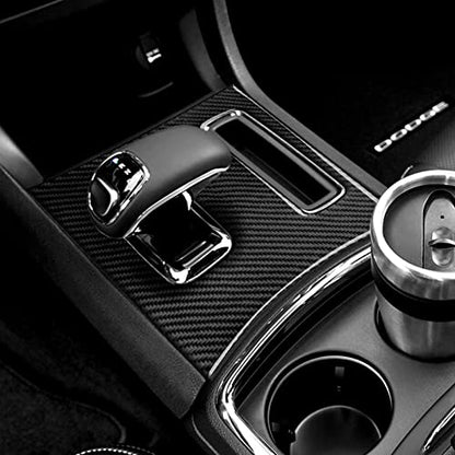 Car Gear Shift Panel Decals for 2011 2012 2013 2014 Dodge Charger Accessories Carbon Fiber Stickers - color: Gear Shift Panel, B