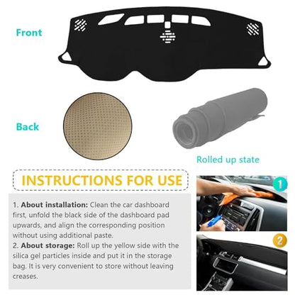 Dashboard Cover Suitable for Chevrolet Traverse 2018 2019 2020 2021 2022 2023 Car Dashboard Cover Sun Visor Mat Non-Slip Polyester Dashboard Accessories - size: 2018-2023 For Chevrolet Traverse