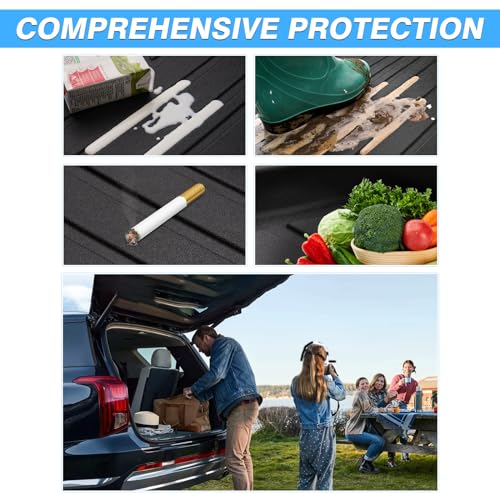Powerty Cargo Mat Compatible for Toyota bZ4X & Subaru Solterra 2023 2024 2025 2026 Accessories All Weather Cargo Liner TPE Rear Trunk Mat - size: For｜Toyota bZ4X /Subaru Solterra｜23-26｜Cargo Mat