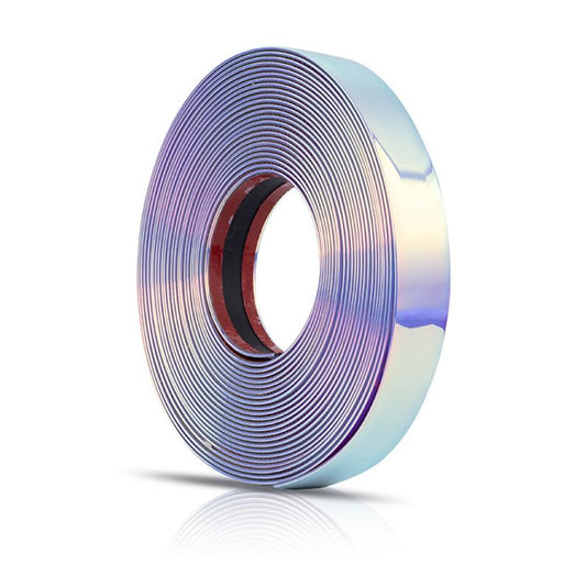 Iridescent Color Car Motor Bike Self-Adhesive Exterior and Interior Molding Trim Universal Dashboard Bumper Window Door Body Side Decorative Strip Scratch-Proof (Width: 1-9/16 inch (40mm), 8Ft) - size: 8Ft, style: Width: 1-9/16 inch (40mm)