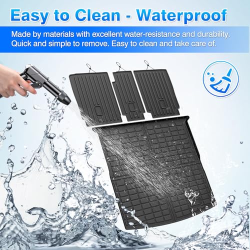 Cartist Cargo Mat Fit for Volkswagen VW Tiguan 5 Passenger 2018-2024 Trunk Mat with Backrest Mat Accessories TPE All Weather Anti-Slip - size: 10)VW Tiguan 18-24