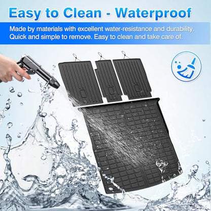 Cartist Cargo Mat Fit for Volkswagen VW Tiguan 5 Passenger 2018-2024 Trunk Mat with Backrest Mat Accessories TPE All Weather Anti-Slip - size: 10)VW Tiguan 18-24