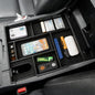 Autorder Center Console Organizer for 2014-2021 Toyota Tundra Accessories Armrest Storage Box Secondary Insert Full Tray with Red/Blue/Black Silicone Pads - size: 2014-2021 Toyota Tundra