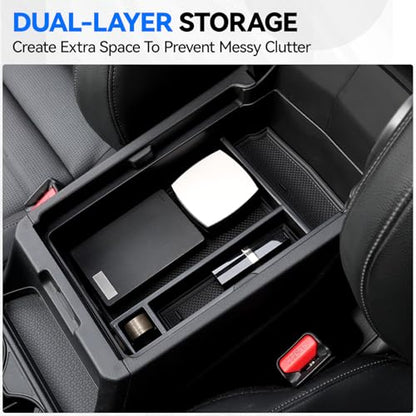 5PCS Center Console Organizer Tray for 2026 2025 2024 2023 Honda CRV Accessories, Armrest Storage Box and Drawer, Armrest Hidden Storage Box, Dashboard Organizer Tray and Cup Holder for Honda CR-V - style: fit for Honda CR-V 2023-2026