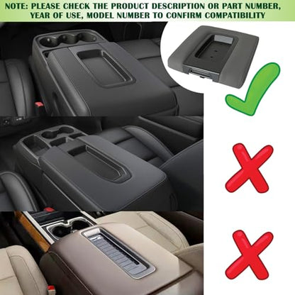 Front Seat Center Console Armrest Lid Gray Compatible with 2014-2019 Chevrolet Chevy Silverado Suburban Tahoe GMC Sierra Yukon XL Replaces 22881398 - color: Gray Armrest Lid