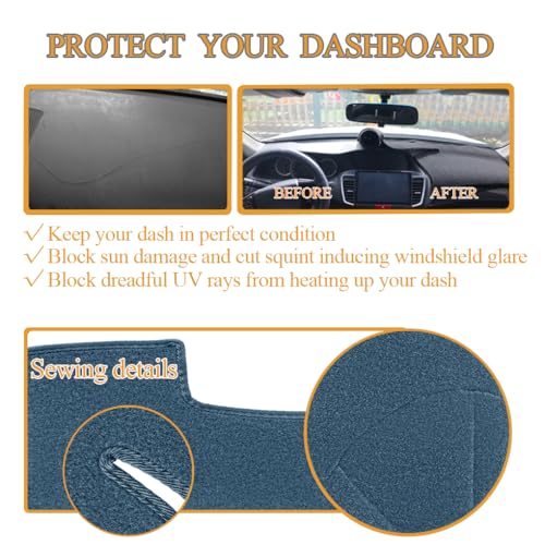 Yiz Dash Cover Mat Fit for 1997-2000 Chevy Chevrolet Silverado/GMC C1500 C2500 C3500 K1500 K2500 K3500, 1997-99 GMC Yukon/Chevy Tahoe Suburban,Dashboard Cover Pad Carpet Protector(97-98 Navy Blue)Y57 - color: 97-98 Navy Blue