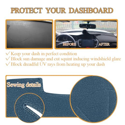 Yiz Dash Cover Mat Fit for 1997-2000 Chevy Chevrolet Silverado/GMC C1500 C2500 C3500 K1500 K2500 K3500, 1997-99 GMC Yukon/Chevy Tahoe Suburban,Dashboard Cover Pad Carpet Protector(97-98 Navy Blue)Y57 - color: 97-98 Navy Blue