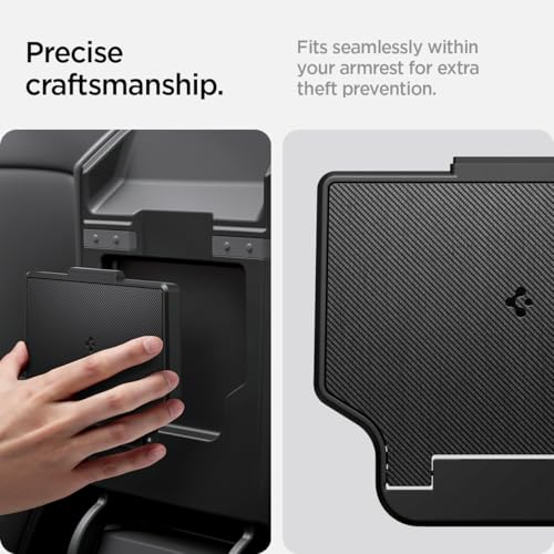 Spigen One-Tap Hidden Storage Box for Tesla Model Y Juniper (Standard, Premium & Performance 2026/2025) and Model 3 Highland (Standard, Premium & Performance 2026/25/24) - size: Hidden Storage Box